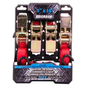 1" X 15' 1200 LB RACHETING TIEDOWN RED