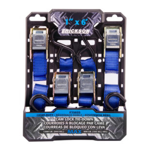 1" X 6' 1200 LB CAM LOCK TIE DOWNS BLUE
