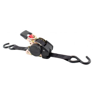 1" X 10' 1200 LB RE-TRACTABLE RACHET TIE DOWN BLACK BULK