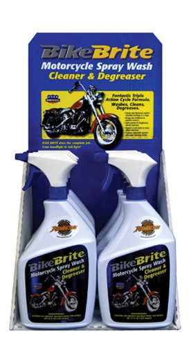 BIKE BRITE MOTORCYCLE SPRAY WASH POP DISPLAY