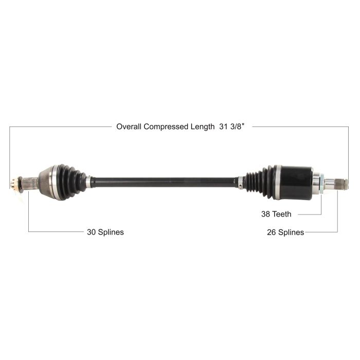 TYTANEUM HEAVY DUTY CV AXLE HONDA FRONT LEFT/RIGHT J'S