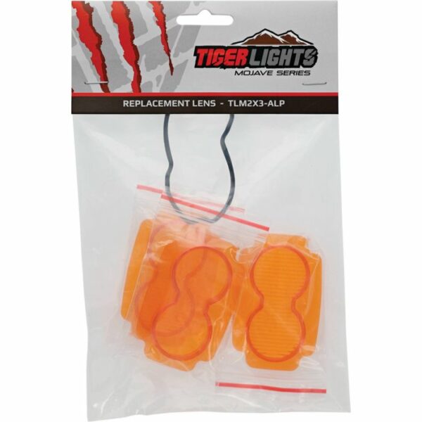 TIGER LIGHTS 2" X 3" MOJAVE AMBER LENS PACK W/ O-RING
